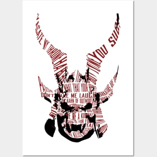 Shao Kahn text portrait Posters and Art